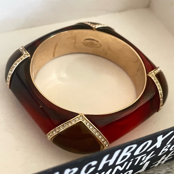 Vintage ABB CO. 18k Gold Red Carnelian & Smokey Quartz 1900s Victorian Bangle - Picture 4 of 14